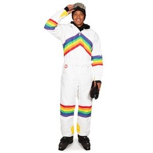 NWT Tipsy Elves Sunrise Shredder Rainbow Snowsuit - Mens (can also fit women)